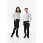 FullaModa Beli Lastikli Straight Erkek Çocuk Pantolon - 9 Yaş - Siyah