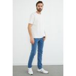 FullaModa Fermuarlı Straight Jean Pantolon - Mavi - 36