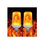 fullreyon 2 Adet 3 Işık Modlu, Alev Efektli, 5 Watt, E27 Duy Led Ampul, Alev Efektli Çok Kaliteli Led Ampul