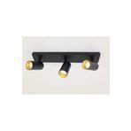 Fullreyon 3X7 Watt Amber Işık Alüminyum Kasa Dekoratif İç Mekan Tavan, Duvar Spotu 3 Spotlu Gu10 Duy Armatür