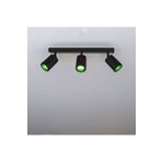 Fullreyon 3X7 Watt Yeşil Işık Alüminyum Kasa Dekoratif İç Mekan Tavan, Duvar Spotu 3 Spotlu Gu10 Duy Armatür