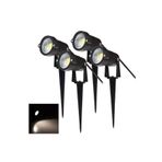 fullreyon 4 Adet Elektrikle Çalışır, 5 Watt Günışığı Kazıklı Bahçe Armatürü, Çim, Çiçek, Ağaç Aydınlatma Aplik