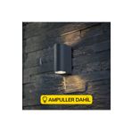 fullreyon Antrasit Kasa Amber Işık Ledli Iç Ve Dış Mekan Dekoratif Çift Yönlü Şık Aplik Bahçe Balkon Apliği