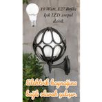 fullreyon Beyaz Işık 10 Watt LED Ampul Dahil Dekoratif Bahçe Duvar Aydınlatma Armatürü, Dekoratif Duvar Aplik