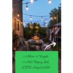 fullreyon Beyaz Işık Ampullü, 5 Metre 10 Duylu Eklenebilir Bahçe, Kafe, Teras, Balkon Armatürü İç Dış Ve Mekan