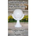 fullreyon E27 Duylu Dekoratif Set Üstü Armatür, Bahçe Duvar Aydınlatma Apliği, Papatya Bahçe Duvar Armatürü