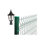 fullreyon Panel Çim Çit Kare Tabanlı Altıgen Direk Üstü Bahçe Armatürü Siyah Renk, Bahçe Duvar Çit Üzeri Aplik