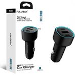 Fulltech FC18 60W 2xusb-C 1xusb-A Girişli Araç Içi Şarj Aleti - renk - Siyah