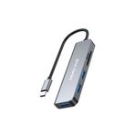Fulltech FH26 5'i 1 Arada Usb-C Çoklayıcı | 3xusb Giriş + Sd/tf Kart Okuyucu | Hızlı Veri Aktarımı & Güvenli Çip