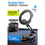 FULLTECH FHD25 MagSafe Manyetik Araç İçi Telefon Tutucu 360° Döner Dashboard & Cam Uyumlu Katlanabil