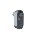 Fulltech FTR-07 Termal Akım Korumalı 3xusb 2500W 10A Gri Priz