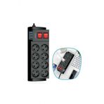 Fulltech FTR-08 8'li 3 Usbli 2 m Termal Akım Korumalı Uzatma Kablosu Çoklu Priz