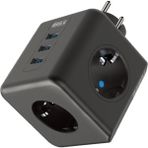 Fulltech Ftr-09 Termal Akım Korumalı 3 Lü Priz USB - Siyah