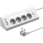 Fulltech Ftr-22 Gece Lambalı Akım Korumalı Çoklu Priz - Beyaz