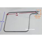 FullYedek Mini Fırın Rezistansı 230 Volt 750 Watt - 36 cm - 23 cm Flanşlı Rezistans