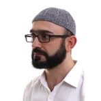 Füme Gri Kışlık Çift Renk Kadife Namaz Takkesi