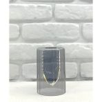Füme Gri Rengi Çizgili Parlak Boru Cam Avize Şamdan Abajur Camı Yedek Parça 10X15 cm E27 Duya Uygun