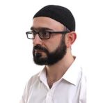 Füme Kışlık Nokta Desenli Orlon Namaz Takkesi