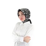 Füme Leopar Desen Twill İpek Eşarp