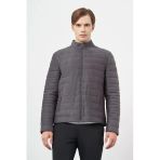Füme Süet Suni Deri Hakim Yaka Düz Yırtmaçsız Tam Astar Slim Fit Casual Deri Mont 1038245150