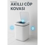 Fun And Market Buğz Akıllı Sensörlü Antibakteriyel Çöp Kovası 20 Litre Çöp Kutusu, Çöp Torbası Uyumlu Kapak