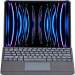 Fun And Market Buğz T5509D Ipad Pro 12.9 (2022) Kılıf Palermo Ledli Klavyeli Standlı Tablet Kılıfı - Siyah