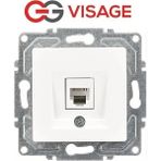 Fun And Market Buğz Visage Beyaz Telefon Prizi (Cat3) Çerçevesiz - Priz ve Anahtar Için Uyumlu Çerçeve