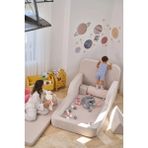 Funbed Katlanır Çocuk Yatağı ve Oyun Alanı | Tamamen Sünger | Tek & Çift Kişilik - Krem - 90 x 190 cm