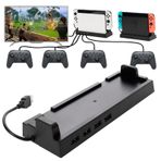 FunDirect Nintendo Switch Dock için 2019 Hub Yuvası, Nintendo Switch için Anahtar USB Hub, Kablolu Pro Denetleyiciler, Klavye, Joy-Con Dock, Anahtar Denetleyici Adaptörü, Cep Telefonu vb. için 4 Çıkış Portlu
