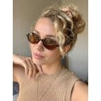Funeyes Miux Leopar Desenli Güneş Gözlüğü oval trend model( Miuxleopar Küçük oval ) - Çok Renkli