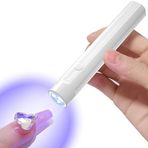 Funfe Jel Çiviler için Mini UV Işık - Taşınabilir Mini Tırnak Lambası, Çiviler için 3W Elde Taşınabilir UV Işık Kalem Şekli Tırnak Kurutucu 2 Model Profesyonel Led Işık Tırnak Ev Salonu için Tip C ile