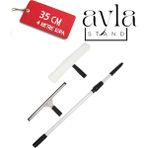 Funflex 4 Metre Profesyonel Pencere Temizleme Seti, Duş ve Cam Için Cam Sileceği 35CM Çekçek+35 Peluş Takım - 1 Adet