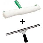 Funflex Camsil Silme Aparatı Çekçek Metal 45CM+MIKROFIBER Peluş ve Aparatı 45CM Temizlik Seti Cam Sileceği - 1 Adet