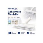 FunFlex Sert Kıllı Döner Başlıklı Fırça Başlığı Cam Yer Halı Fayans Temizleme Aparatı