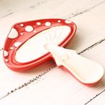 Fungi Fun Kaşık dinlenme kaşık tutucu soba üst sevimli mantar kaşık dinlenme mutfak tezgahı ahşap Spatula tutucu kap dinlenme