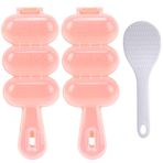 FUNGYAND Pirinç topu kalıp seti, 2'li paket kendin yap pilav, mini kürekler, yuvarlak onigiri makinesi kalıbı, Bento, suşi, çocuklar için öğle yemeği, gıda şekillendirici mutfak aleti