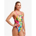 Funkita SS Out Trumped İnce Askılı Renkli Kız Çocuk Antrenman Mayo