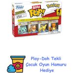 Funko Bitty Pop: Pokemon- Bulbasaur 4'lü Paket, Oyuncak Figür + Play-Doh Oyun Hamuru