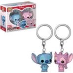 Funko Disney Pop Stitch ve Angel Sevgililer Günü Figür Anahtarlık 4+ Yaş Erkekler İçin Sevimli Hediye