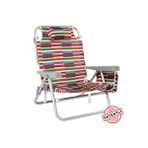 Funky Chairs Beach Star Alüminyum 5 Pozisyon Portatif Soğutucu Çantalı Şezlong Plaj Sandalyesi Çok Renkli