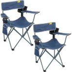 Funky Chaırs Camper Katlanabilir Kamp Piknik Sandalyesi - Lacivert (2 Adet) - İkili