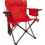 Funky Chairs Kırmızı Lüks Kamp Sandalyesi 125 Kg Kapasiteye Sahip Demir Plastik PVC Kumaş