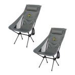 Funky Chairs Sky Ultralight Katlanabilir Kamp Sandalyesi Gri 2 Adet