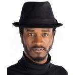 Funky Junque Erkek Premium Yün Fötr Şapka Yapılandırılmış Kısa Kenarlı Klasik Vintage Fötr Keçe Gözyaşı Stetson, Siyah, 7 1/4-7 5/8