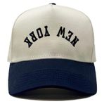 Funky Junque İki renkli vintage Snapback şapka, yelken bezinden, erkekler ve kadınlar için, modaya uygun, nakışlı, kamyoncu beyzbol şapkası, eğlenceli, ayarlanabilir, New York (Upside Down) - Lacivert