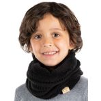 Funky Junque Kış Polar Astarlı Boyun Isıtıcı Tüp Eşarp Çift Katmanlı Soğuk Hava Yüz Örtüsü Tozluk Çocuk Erkek Kız Çocuk Yeni Yürümeye Başlayan Çocuk, Siyah, Tek Beden