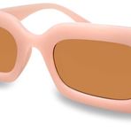 Funky Junque Vintage güneş gözlüğü kadınlar büyük boy kare çerçeveler klasik Retro moda büyük gözlük plaj Essentials hediyeler, Bej Çerçeveler/Kahverengi Lensler, One Size