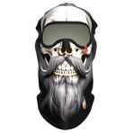 Funny Balaklava, Su İtici özellikli(DWR) Baskılı Snowboard, Kayak, Motosiklet, Bisiklet Kar Maskesi (MASSK003, Tek Beden)