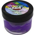 Funny Kids Mor Renk Proje Kili 40 cc Hava Teması ile Kuruyan Çatlamayan Sanat Kili
