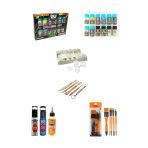 Funny Kids Multimix Akrilik Boya 12 Renk X 20 Ml-Kil Başlangıç Setizemin Fırça Karma Set 8 Okul Seti